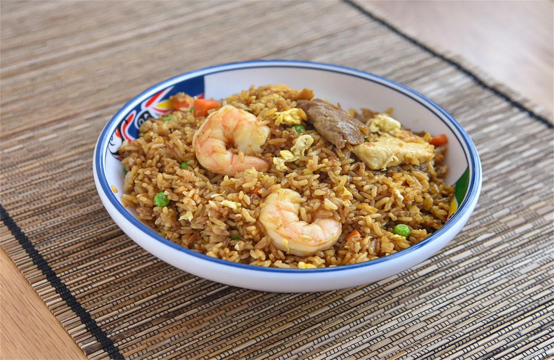 Golden-Pot-Asian-Restaurant-House-Special-Fried-Rice-Jacksonville Fried rice with shrimp, beef, eggs and veggies.